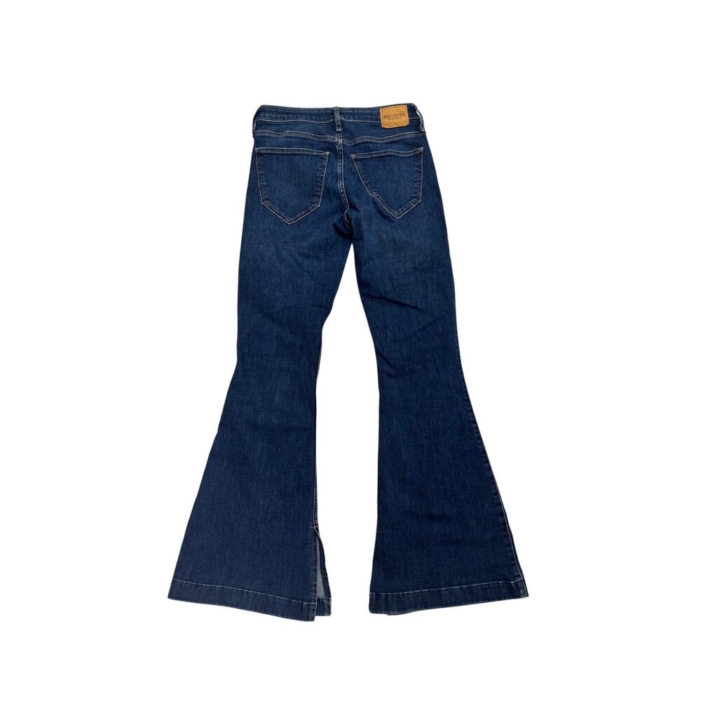 Hollister Vintage Flare Jeans 🔵 Dark Wash Retro Flare Leg • Size 7R - Picture 2 of 3